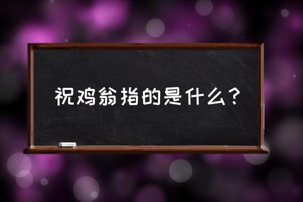 洛阳市哪里有养土养鸡 祝鸡翁指的是什么？