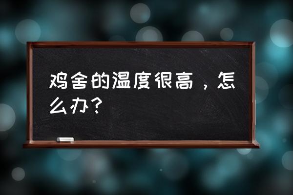 制作水帘隔热 鸡舍的温度很高，怎么办？