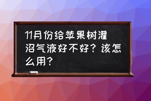 苹果树根腐病用什么药灌根好 11月份给苹果树灌沼气液好不好？该怎么用？